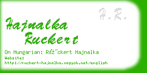 hajnalka ruckert business card